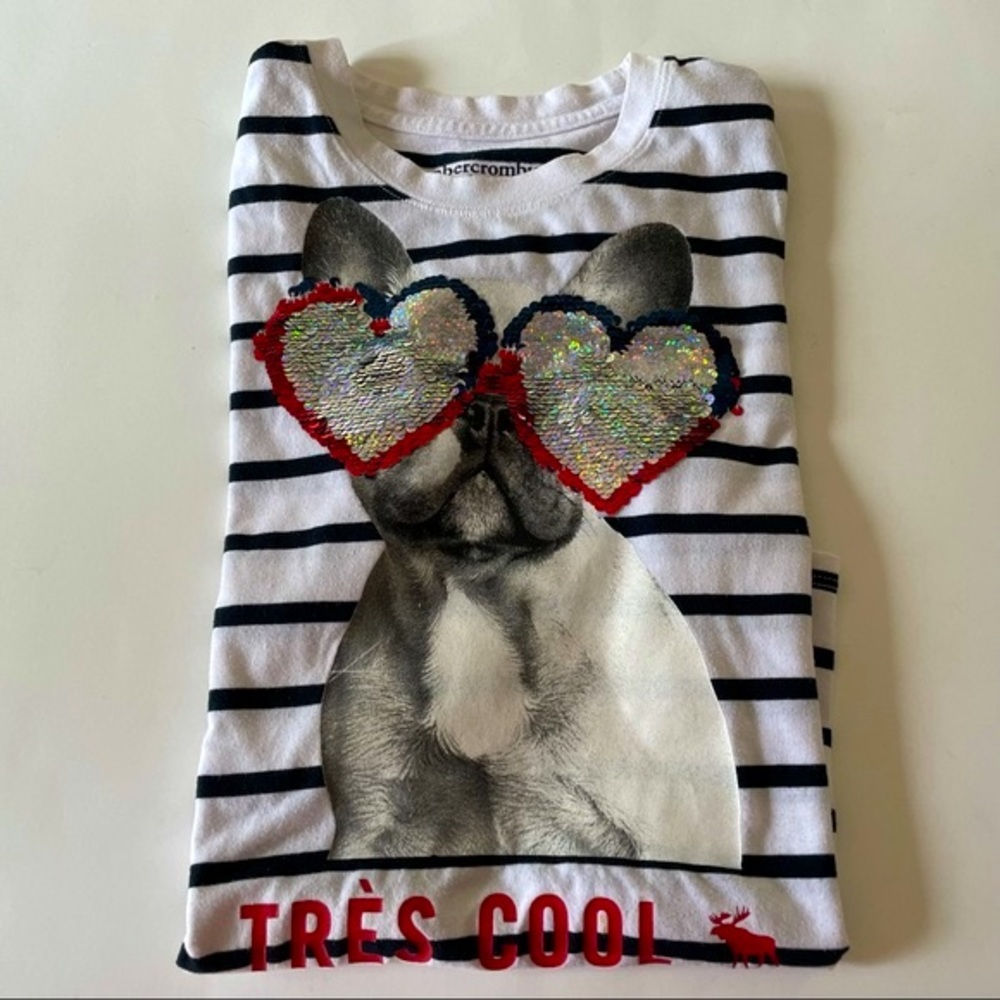 ⭐️Host Pick⭐️ 5/$25 Abercrombie Kids Tres Cool Bulldog Tee Size 11-12